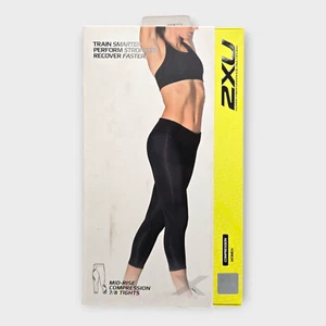 2XU Women's Tights Motion Mid-Rise Compression 7/8 (Black) - X-Large (XL) - Picture 1 of 2