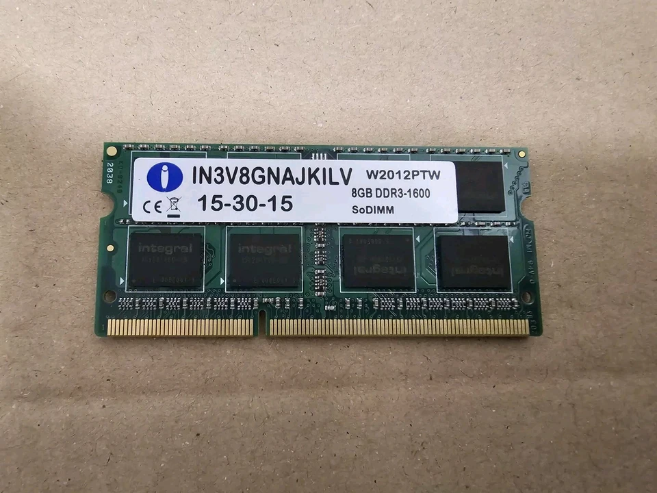 Integral Memory 8 GB DDR3 Laptop RAM, 1600MHz, SODIMM, 1.35V, IN3V8GNAJKILV - Image 1 of 1