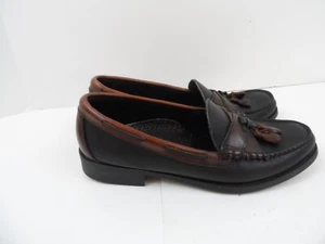 Sebago Leather Slip On Loafers Men's Black/Brown Tassel Shoes - Size 9.5M - USA - Picture 1 of 11