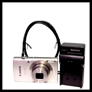 Canon PowerShot ELPH 180 20MP 8X Optical Zoom Digital Camera SD Card Charger - Picture 1 of 15