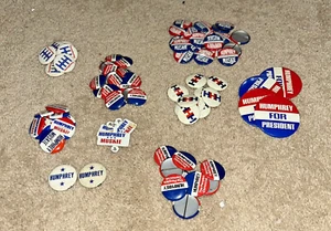 80 - 1968  Buttons HUMPHREY MUSKIE FOR PRESIDENT / VP  Buttons 8 Varieties - Picture 1 of 12