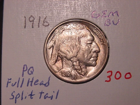 1916 BUFFALO NICKEL GEM BU NICE FULL HEAD ORIGINAL COIN COMBINED SHIPPING Cover