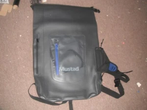 Mustad MB010 Dry Backpack 30 Liter Zipper Top, Side Access, Dark Grey/Blue 500D - Picture 1 of 3