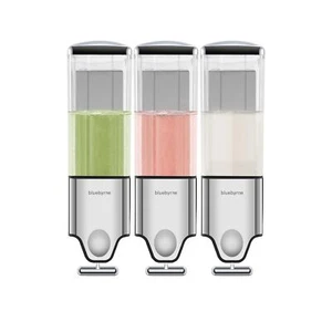 3Chamber Shower Soap Dispenser Set Wallmounted Shampoo And Conditioner Dispenser - Picture 1 of 7