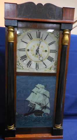 DANIEL PRATT, JR from Reading MA COLUMN & SPLAT MANTEL/SHELF CLOCK Cover