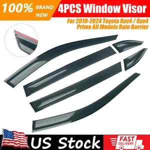 For Toyota Rav4/Rav4 Prime 2019-24 Vent Visor Deflector Window Rain Guard Shade - Foto 1 di 7