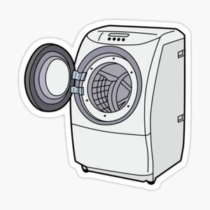 Calcomanía adhesiva de vinilo para lavadora aparato lavadora secadora lavandería secadora - Imagen 1 de 1