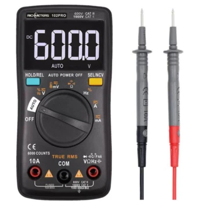 Multímetro digital Richmeters RM102Pro TRMS calidad completa pantalla EBTN 6000 NCV