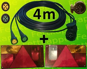 Aspöck Multipoint 1 Leuchten Set - 13polig 4m Kabelbaum - Anhänger Beleuchtung - Bild 1 von 7