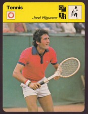 JOSE HUGUERAS Spanish Tennis Player Photo 1979 SPORTSCASTER CARD #67-06