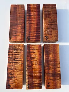 HAWAIIAN CURLY KOA tool handle / scales / carving blank VARIOUS SIZES / GRADES - Picture 1 of 8