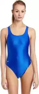 Speedo PowerFLEX Damen Race Einteiler, einfarbig blau, Größe 6/32, neu mit Etikett - Bild 1 von 2