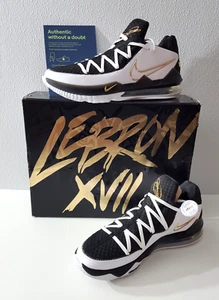 Brand New! Nike 'LeBron 17 Low' Basketball Shoes Black/White/Metallic Gold Sz.13 - Picture 1 of 20