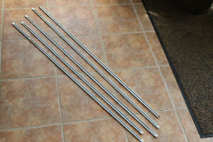 5 Extendable White Metal Net Cutrain Rods