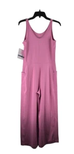 Athleta Girl Stash Your Treasures Jumpsuit Pink Cropped Ankle Barbiecore XXL/16 - Picture 1 of 14