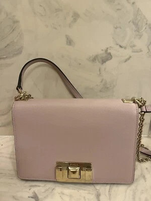 Nuevo Bolso de Mano Furla Auténtico Cuero Rosa Polvoriento Herrajes Dorados Foto 1 de 4