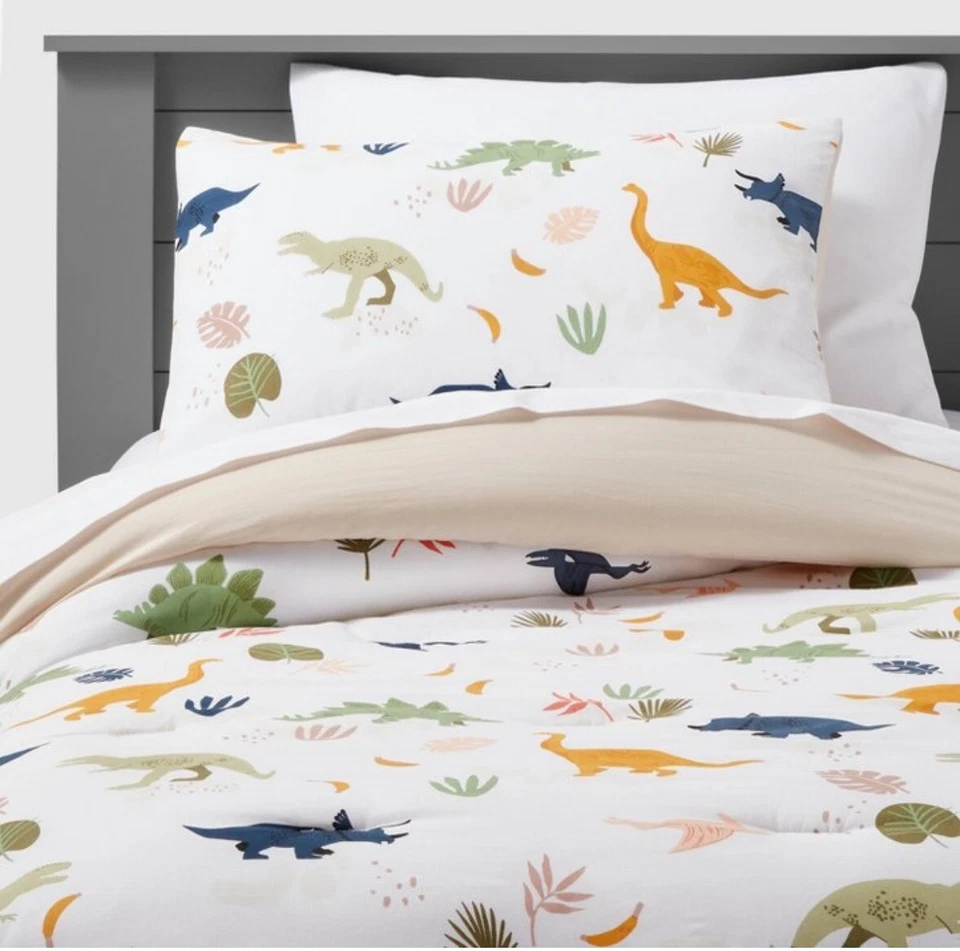 Pillowfort Dinosaur Twin Comforter Set Inc Sham New - Image 1 of 4