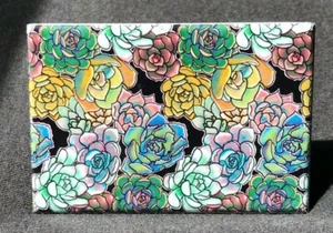 Succulent Plant Magnet Handmade Botanical Themed Gifts And Kitchen Home Decor - Picture 1 of 11