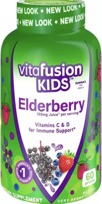Vitafusion Kids Saúco Vitaminas Gomosas, Deliciosas Gomitas de Apoyo Inmunológico...  Foto 1 de 3