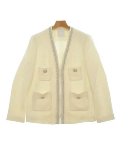 sandro Collarless Jackets CreamxWhite(Tweed) (Approx. XL) 2200597693052 - Picture 1 of 6