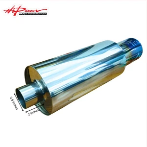 HKS HI-Power Titanium SINGLE EXHAUST MUFFLER Inlet 2.5 Inches Outlet 3 Inches - Picture 1 of 5