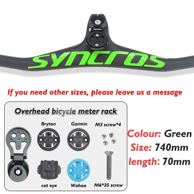 MTB Bicycle Carbon Fiber Integrated Handlebar with Stem and Mount Holder  - Image 1 of 4