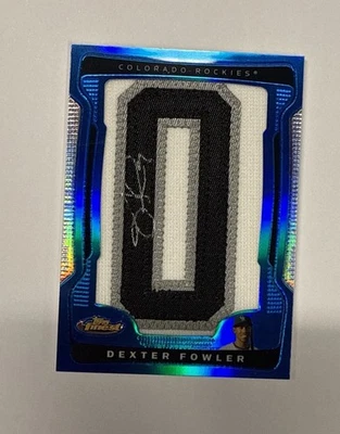 2009 Topps Finest - Autograph Letter Patch Dexter Fowler Blue Refractor /25 - Image 1 of 2