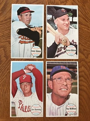 1964 Topps Baseball Giant - Lote de 4 tarjetas Ex/MT #s 8 10 38 50 B Robinson Killebrew Foto 1 de 2
