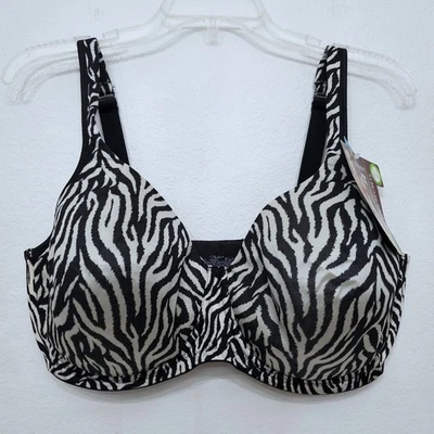 Playtex Side-smoothing Underwire Bra Zebra Print Size 40DDD - Image 1 of 4
