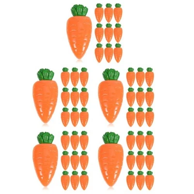 100 pcs , Carrot Resin Embellishments Carrots for DIY Crafts - Image 1 of 4