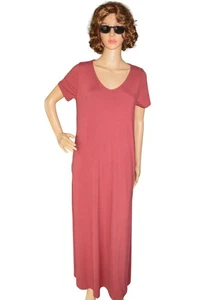 Neu mit Etikett Boutique ziegelrotes T-Shirt Maxikleid Damengröße Medium Boho Herbst Freizeit - Bild 1 von 7