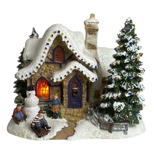 Thomas Kinkade Sweetheart Cottage III 2006 beleuchtetes Weihnachtshaus Top Zustand - Bild 1 von 6