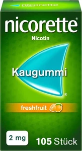Nicorette Kaugummi 2mg Freshfruit 105 St aufhören rauchen Raucherentwöhnung - Bild 1 von 7