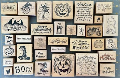 SELLOS DE GOMA DE HALLOWEEN Y OTOÑO GATOS RAROS REFRANES FANTASMAS HOJAS PSX SU + ¡TÚ ELIGES! Foto 1 de 4