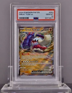 Great Tusk ex | PSA 10 | 053/091 | Paldean Fates | PAF EN | 2024 | Edelstein MT 10 - Bild 1 von 2