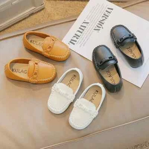 Toddler Boys School Garden Leather Shoes Casual Kids Party Wedding Dress Loafers - Picture 1 of 25
