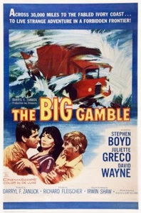 Historic The Big Gamble 1961 Movie Advertising Postcard - Bild 1 von 2