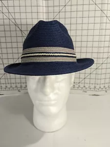 NEW- Size S/M - Cremieux Casual Panama Hat - Paper Material - Navy MSRP: $40 - Picture 1 of 6