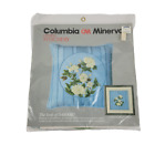 Columbia Minerva Crewel Stitchery Kit Blue Damask Gardenia Circle 7715