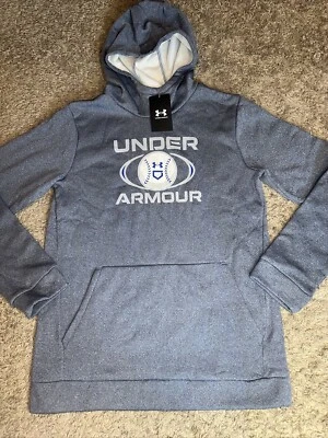 NEW Boy's Under Armour Blue Baseball Hoodie Size XLarge MSRP $40.00 - Image 1 of 4