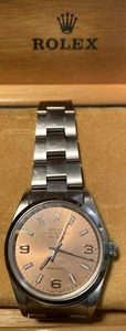 Rolex Air King #114200 34mm Salmon Dial Smooth Bezel Original ROLEX BRACELET - Picture 1 of 24
