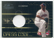 2003 Donruss Classics Dress Code Indians Baseball Card #28 C.C. Sabathia/500