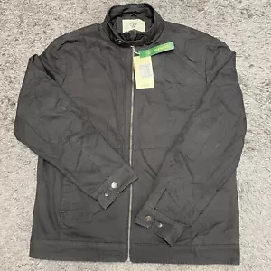 WenVen Military Jacket Mens XXL Black Bomber Full Zip Up Casual 2XL Coat NWT - Picture 1 of 24