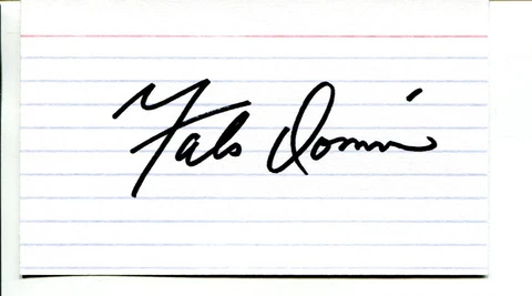 BLUEBERRY HILL - FATS DOMINO -  SIGNED AUTOGRAPH 5608 Cover