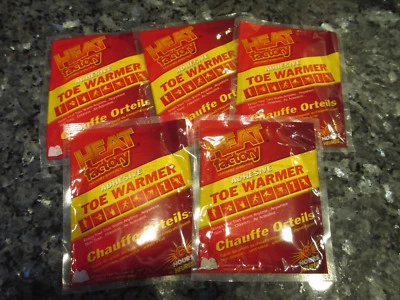HEAT FACTORY DISPOSABLE WARM PACK - TOE WARMER REFILL - 5 PACKS / PAIRS - Image 1 of 3
