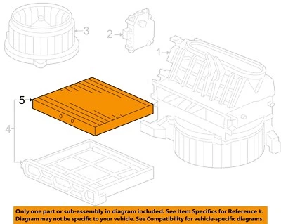HONDA OEM 03-23 Accord Crosstour Blower Motor Fan-Filter Element 80292SDA407 - Image 1 of 2