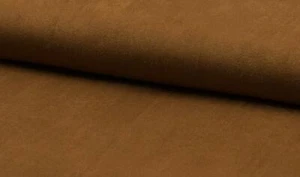 Luxury STRETCHY Faux Suede Suedette Fabric Material - HAVANNA - Picture 1 of 1