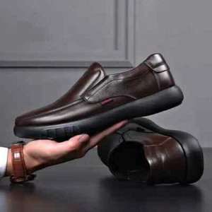Nuevos zapatos de cuero para hombre cómodos zapatos informales zapatos de cuero negocios - Imagen 1 de 26