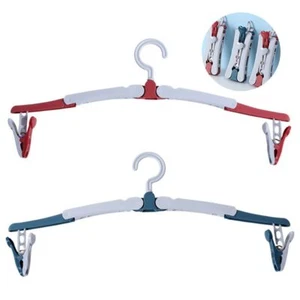 2/4/6pcs Travel Hanger Folding Clothes Hangers with Clip for Travel & Outdoor AU - Picture 1 of 18