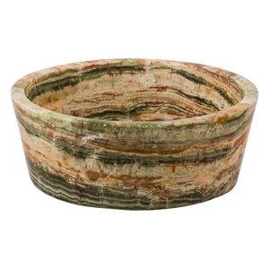 Green onyx round sink Washbasin Dec Vanity Handmade Home Bathroom - Picture 1 of 5